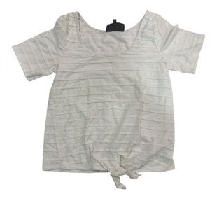 Anthropologie Sunday in Brooklyn Cream Short Sleeve Top